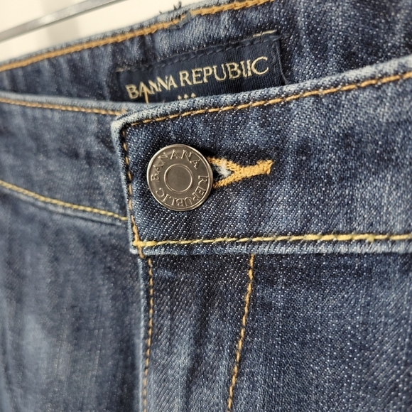 Banana Republic Womens Bootcut‎ Faded Dark Wash Jeans Size 8 Long - Picture 5 of 12